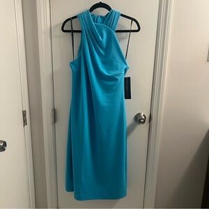 Rachel Roy, NWT Size XL Halter Dress in Pretty Aqua Color